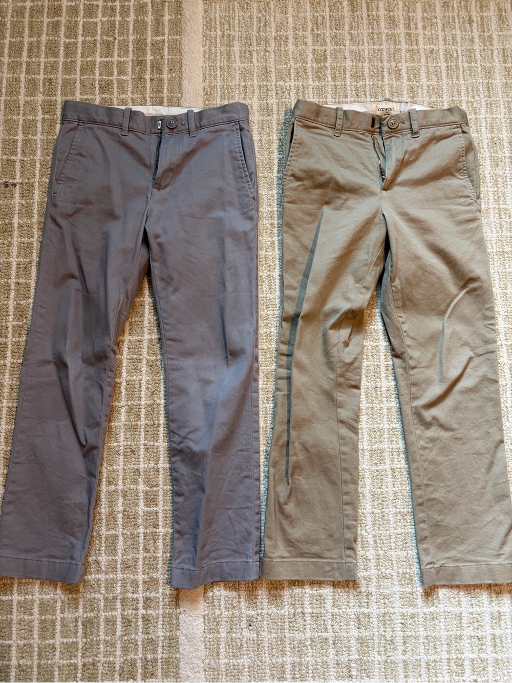 J. Crew Kids Chinos in Gray and Khaki bundle